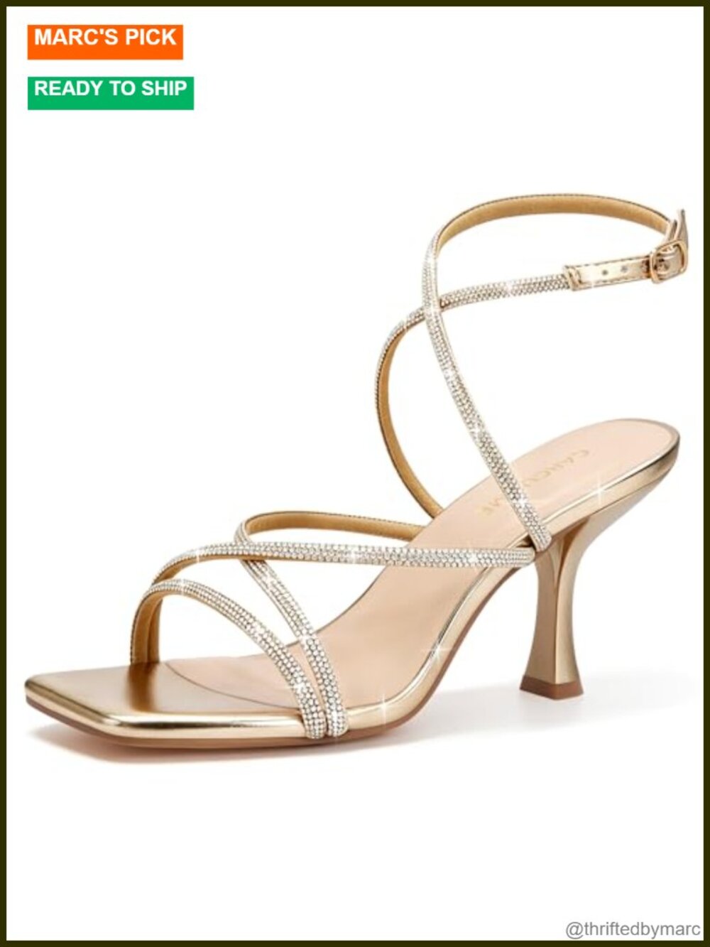 Women's Square Toe Strappy Lace Up Heeled Sandals Kitten Heel